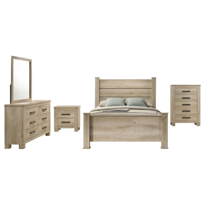 Coaster Oakglen Rustic Weathered Oak Queen Bed Model 225101Q-S5