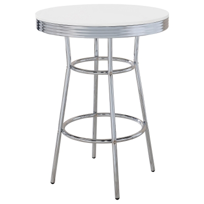 Coaster Retro Contemporary White Bar Table Model 2300-S3