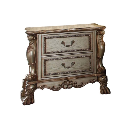 ACME Dresden Gold Patina & Bone Nightstand Model 23163