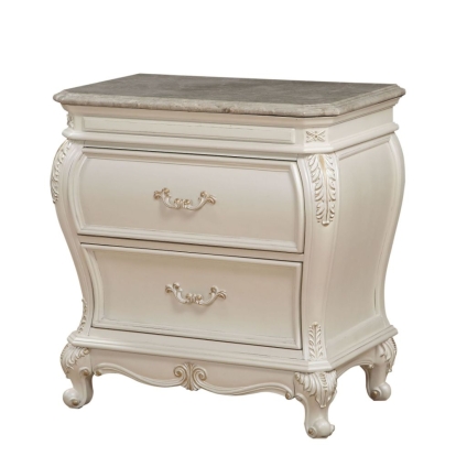 ACME Chantelle Pearl White Nightstand Model 23543