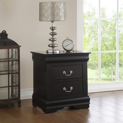 ACME Louis Philippe Black Nightstand Model 23733