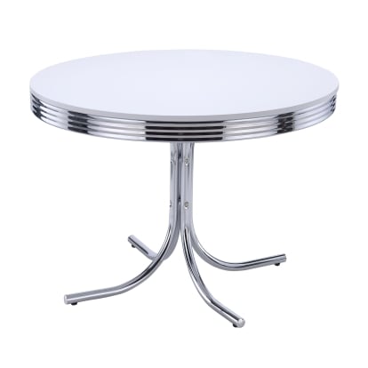 Coaster Retro Contemporary White Dining Table Model 2388-S5R