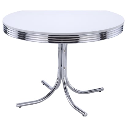 Coaster Retro Contemporary White Dining Table Model 2388