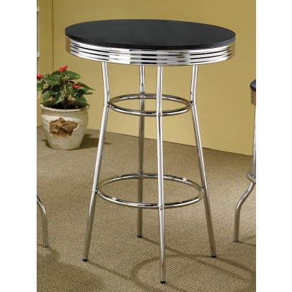 Coaster Retro Contemporary Black Bar Table Model 2405