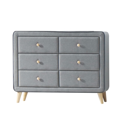 ACME Valda Light Gray Fabric Dresser Model 24525