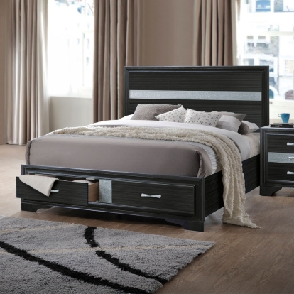 Acme Naima Queen Bed with Storage Model 25900Q