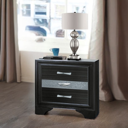 ACME Naima Black Nightstand Model 25903