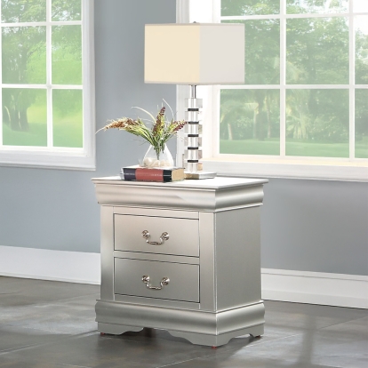 ACME Louis Philippe III Platinum Nightstand Model 26703