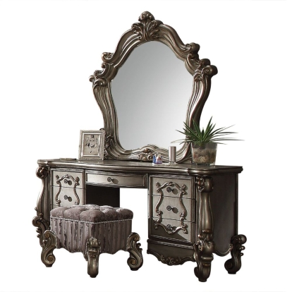 ACME Versailles Antique Platinum Vanity Desk Model 26847