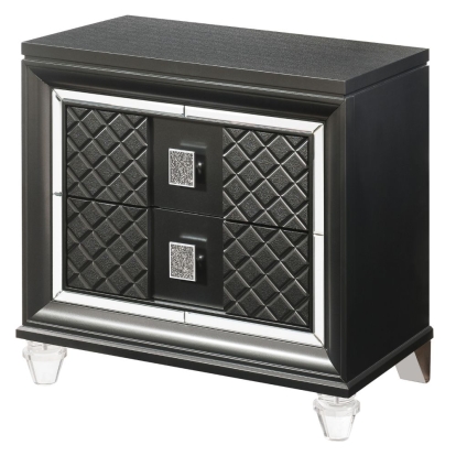 ACME Sawyer Metallic Gray Nightstand Model 27973