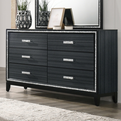 ACME Haiden Weathered Black Dresser Model 28435