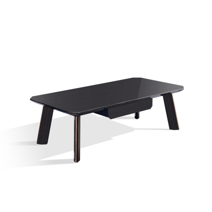 Modrest Chadwick Modern Ebony & Rosegold Coffee Table Ebony Coffee Table 74888 VGHB297D-EBN