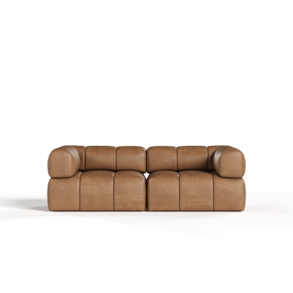 Divani Casa Everest Modern Brown Leather Modular Sectional Sofa-2-Piece Sectional 83539 VGOD-ZW-23118-MOD-2-Piece Sectional