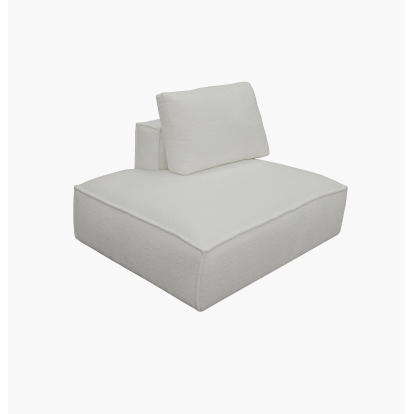 Divani Casa Lulu Modern White Fabric Modular Sectional Sofa with Right Facing Chaise White Sectional Sofa 80860 VGSX-F22053-RAF-WHT