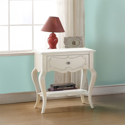 ACME Edalene Pearl White Nightstand Model 30509