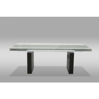 Lisbon Modern Glas Extendable Dining Table Wenge Dining Table 12262A VGGU-328L-B