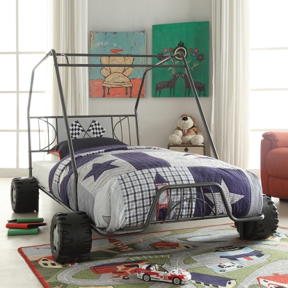 ACME Xander Gunmetal Go Kart Twin Bed Model 37640T