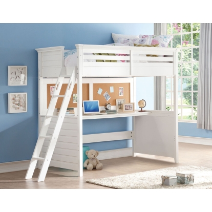 ACME Lacey White Twin Loft Bed Model 37670