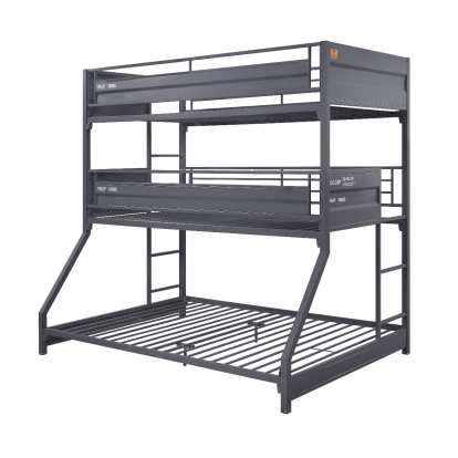 ACME Cargo Gunmetal Triple Bunk Bed (T/T/F) Model 37995