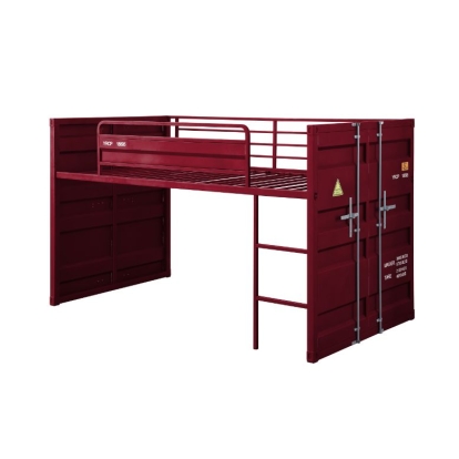 ACME Cargo Red Twin Loft Bed with Slide Model 38300
