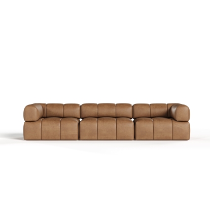 Divani Casa Everest Modern Brown Leather Modular Sectional Sofa-3-Piece Sectional 83540 VGOD-ZW-23118-MOD-3-Piece Sectional