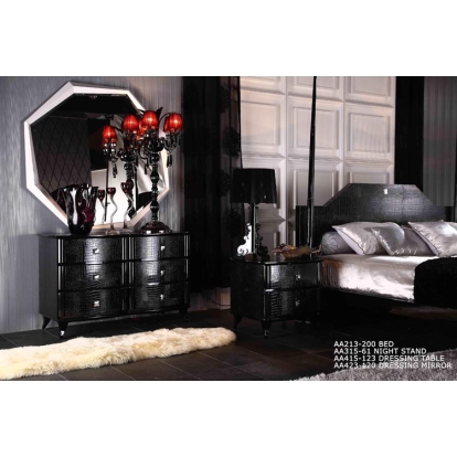Gothic Armani Xavira Bed Black Bed 11797 VGUNAW213-200