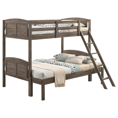 Coaster Flynn Farmhouse Weathered Brown Twin / Full Bunk Bed Model 400809-Sm