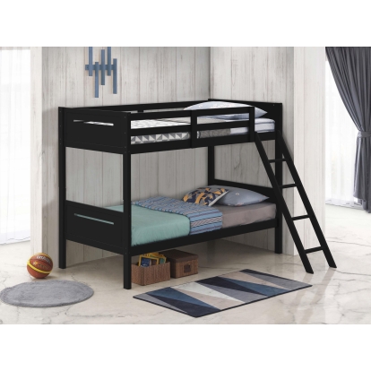 Coaster Littleton Transitional Twin / Twin Bunk Bed Model 405051Blk