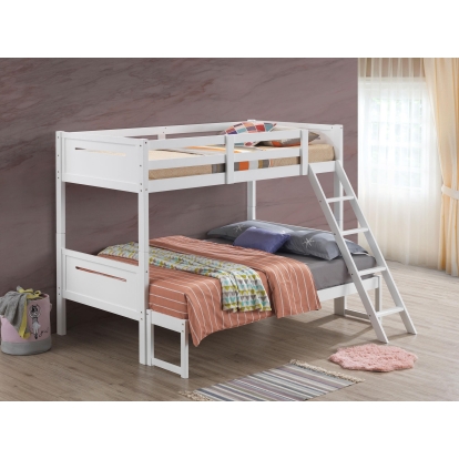 Coaster Littleton Transitional Twin / Full Bunk Bed Model 405052Wht