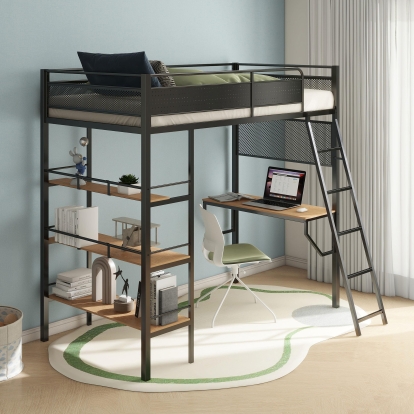 Coaster Campus Transitional Twin Loft Bed Model 460332Blk