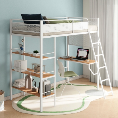 Coaster Campus Transitional Twin Loft Bed Model 460332Wht