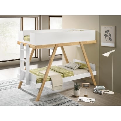 Coaster Frankie Mid-Century Modern Twin / Twin Bunk Bed Model 460570T