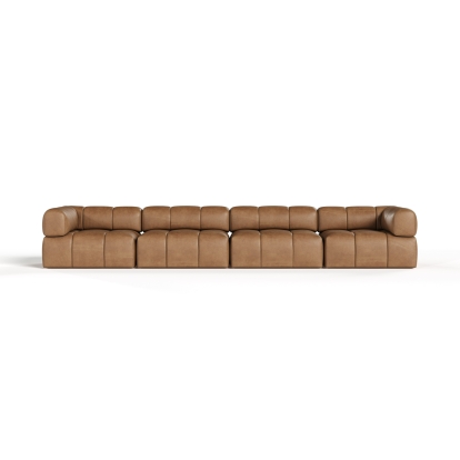 Divani Casa Everest Modern Brown Leather Modular Sectional Sofa-4-Piece Sectional 83541 VGOD-ZW-23118-MOD-4-Piece Sectional