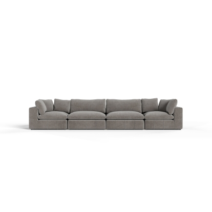 Divani Casa Vicki Modern Grey Fabric Modular Sectional Sofa-4-Piece Sectional 83529 VGKK-KF.8033-SECT-GRY-4-Piece Sectional
