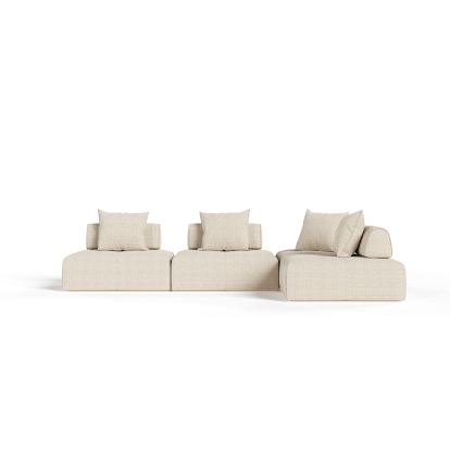 Divani Casa Mondo Modern Modular Beige Fabric Sectional Sofa-4-Piece Sectional 81637 VGOD-ZW-22033-MOD-BGE-4-Piece Sectional