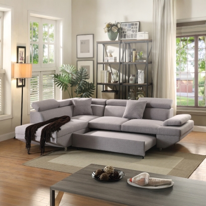 ACME Jemima Gray Fabric Sectiona Sofa Model 52990