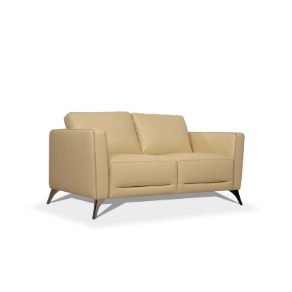 ACME Malaga Cream Top Grain Leather Loveseat Model 55006
