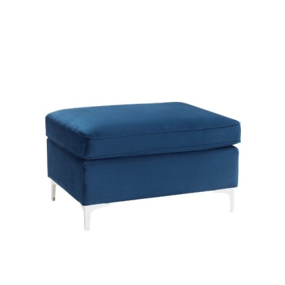ACME Jaszira Blue Velvet Modular Ottoman Model 57345
