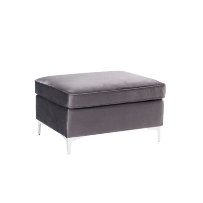 ACME Jaszira Gray Velvet Modular Ottoman Model 57375