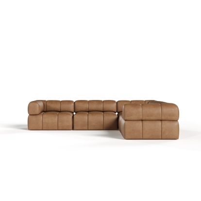 Divani Casa Everest Modern Brown Leather Modular Sectional Sofa-5-Piece Sectional 83543 VGOD-ZW-23118-MOD-5-Piece Sectional