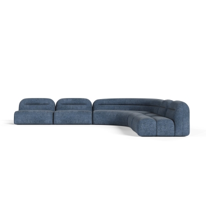 Divani Casa Forman Modern Blue Fabric Modular Sectional Sofa-5-Piece Sectional 81636 VGOD-ZW-23029-MOD-BLU-5-Piece Sectional