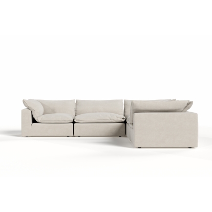 Divani Casa Garman Modern Light Grey Modular Sectional Sofa-5-Piece Sectional 85556 VGKKKF2651-MOD-GRY-SECT-5-Piece Sectional