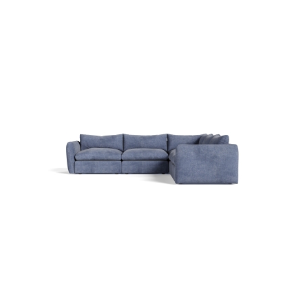 Divani Casa Kinsey Modern Blue Fabric Modular Sectional Sofa-5-Piece Sectional 81139 VGKK-KF.8035-MOD-NAVY-5-Piece Sectional
