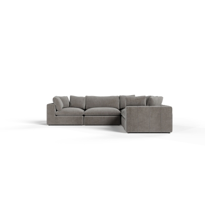 Divani Casa Vicki Modern Grey Fabric Modular Sectional Sofa-5-Piece Sectional 83530 VGKK-KF.8033-SECT-GRY-5-Piece Sectional