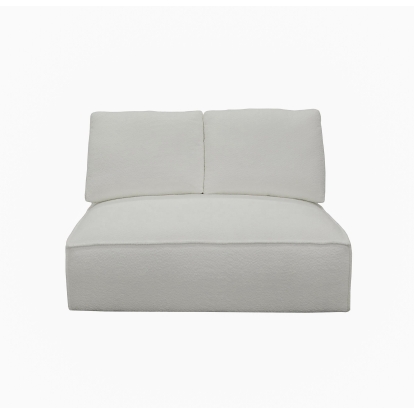 Divani Casa Lulu Modern White Fabric Modular Sectional Sofa with Left Facing Chaise White Sectional Sofa 80882 VGSX-F22053-LAF-WHT