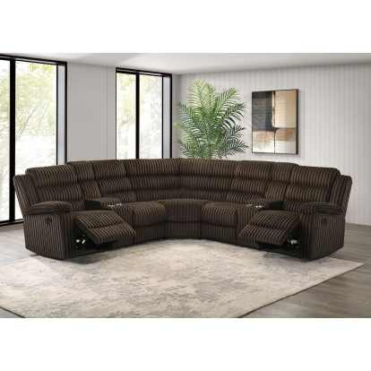Coaster Atkinson Transitional Reclining Sectional 3Pcs Set Model 601510