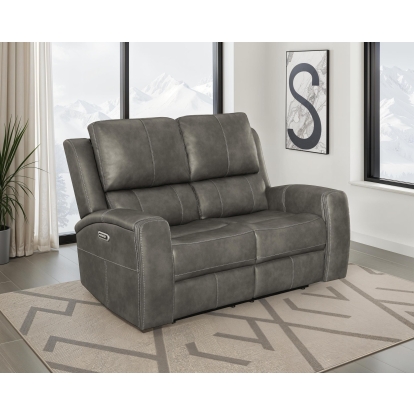 Coaster Brickston Transitional Triple Power Reclining Loveseat Model 603432Ppp