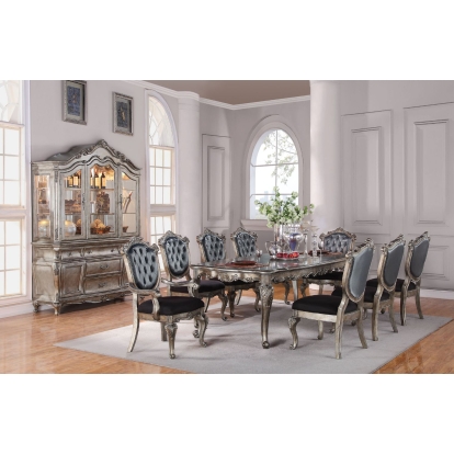 ACME Chantelle Antique Platinum Dining Table Model 60540