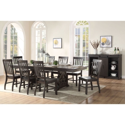 ACME Maisha Rustic Walnut Dining Table Model 61030