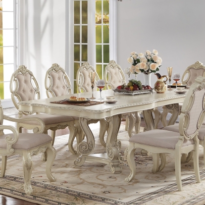 ACME Ragenardus Antique White Dining Table Model 61280